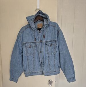 Vintage Gap Denim Hoodie Jacket size XL